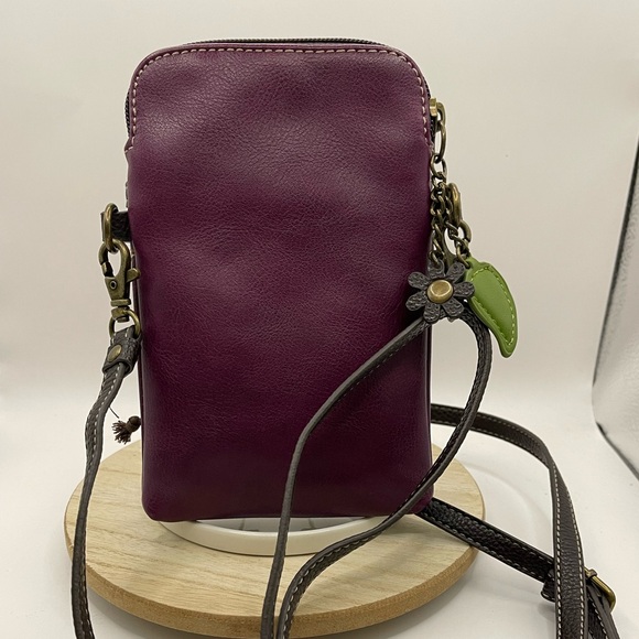 CHALA Elephant Crossbody Purse - interchangeable strap & flower and leaf charms - Picture 3 of 7